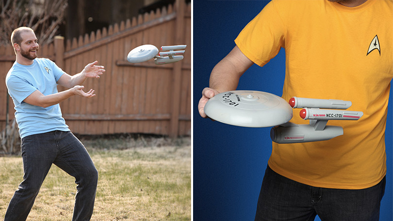 Illustration for article titled ThinkGeek's Made Its Flying U.S.S. Enterprise Frisbee Prank a Real Toy